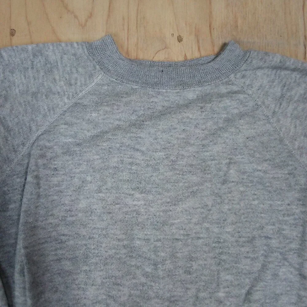Vintage JCPenney Blank Crewneck Sweatshirt Heather Gray
